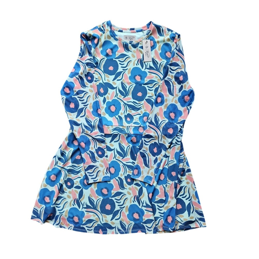 Penguin Golf Women's XL Floral Print Long Sleeve Performance Dress